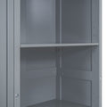 Queen Size Murphy Bed Wall Bed With Shelves,Gray Gray Solid Wood Mdf