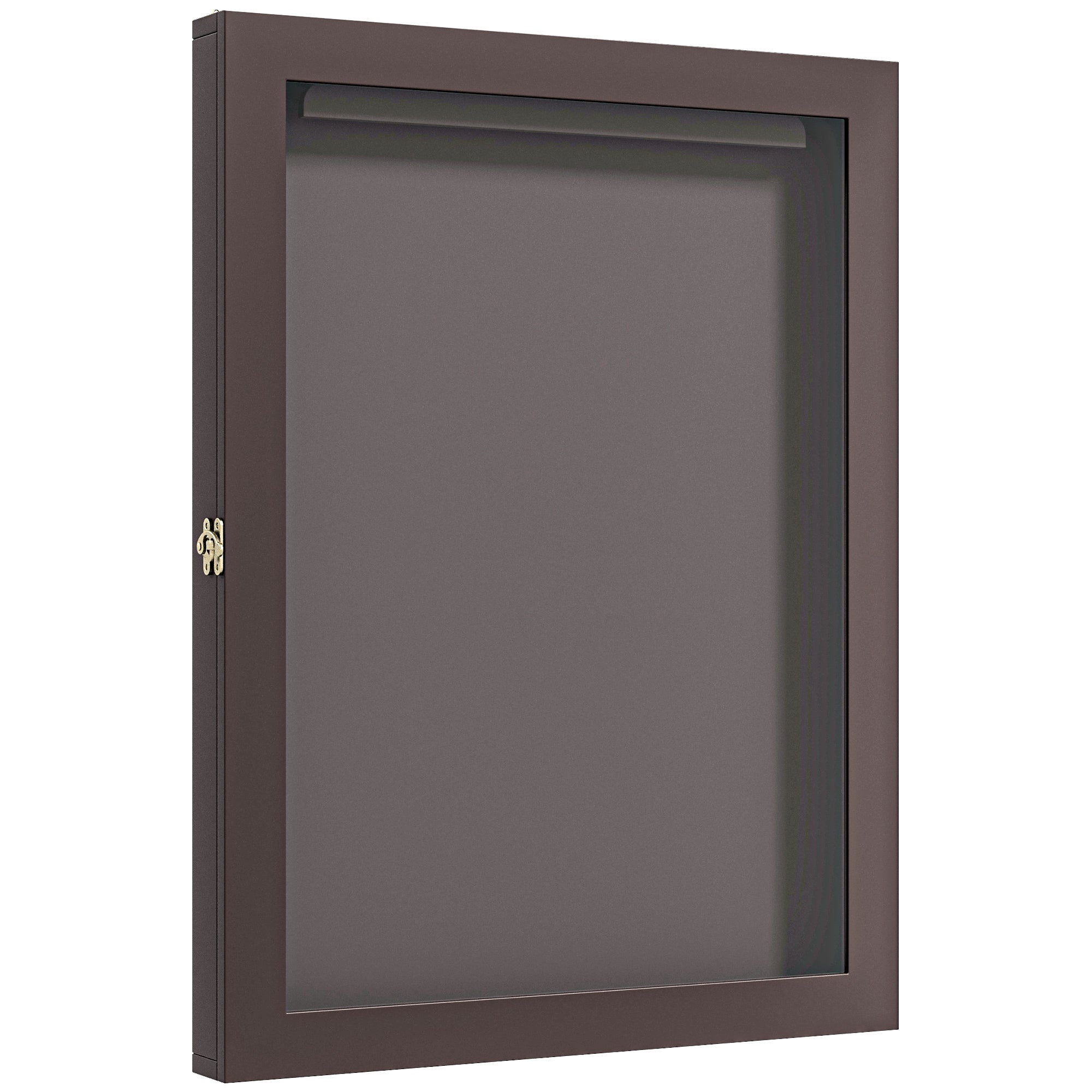 28" X 35" Uv Resistant Sports Jersey Frame Display Case, Brown Black Brown Mdf