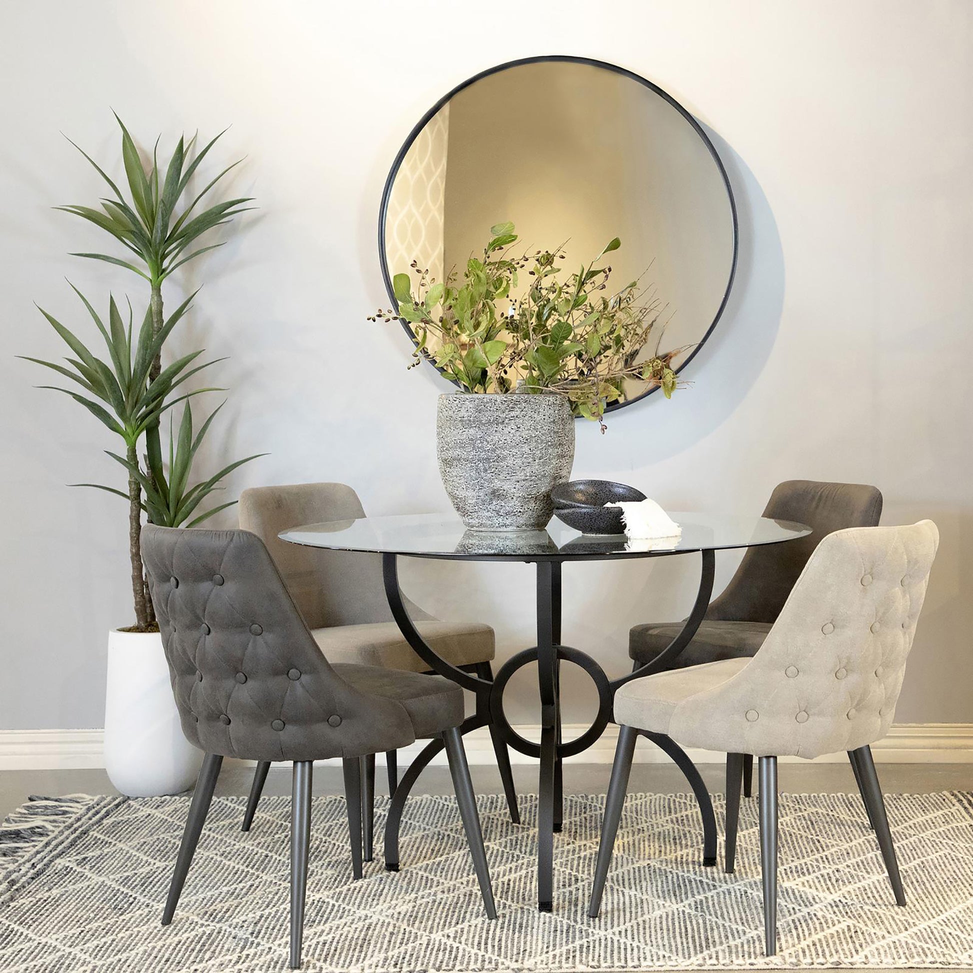 Light Grey Curved Back Side Chair Set Of 2 Solid Grey Dining Room Spot Clean Transitional Side Chair Solid Back Foam Upholstered