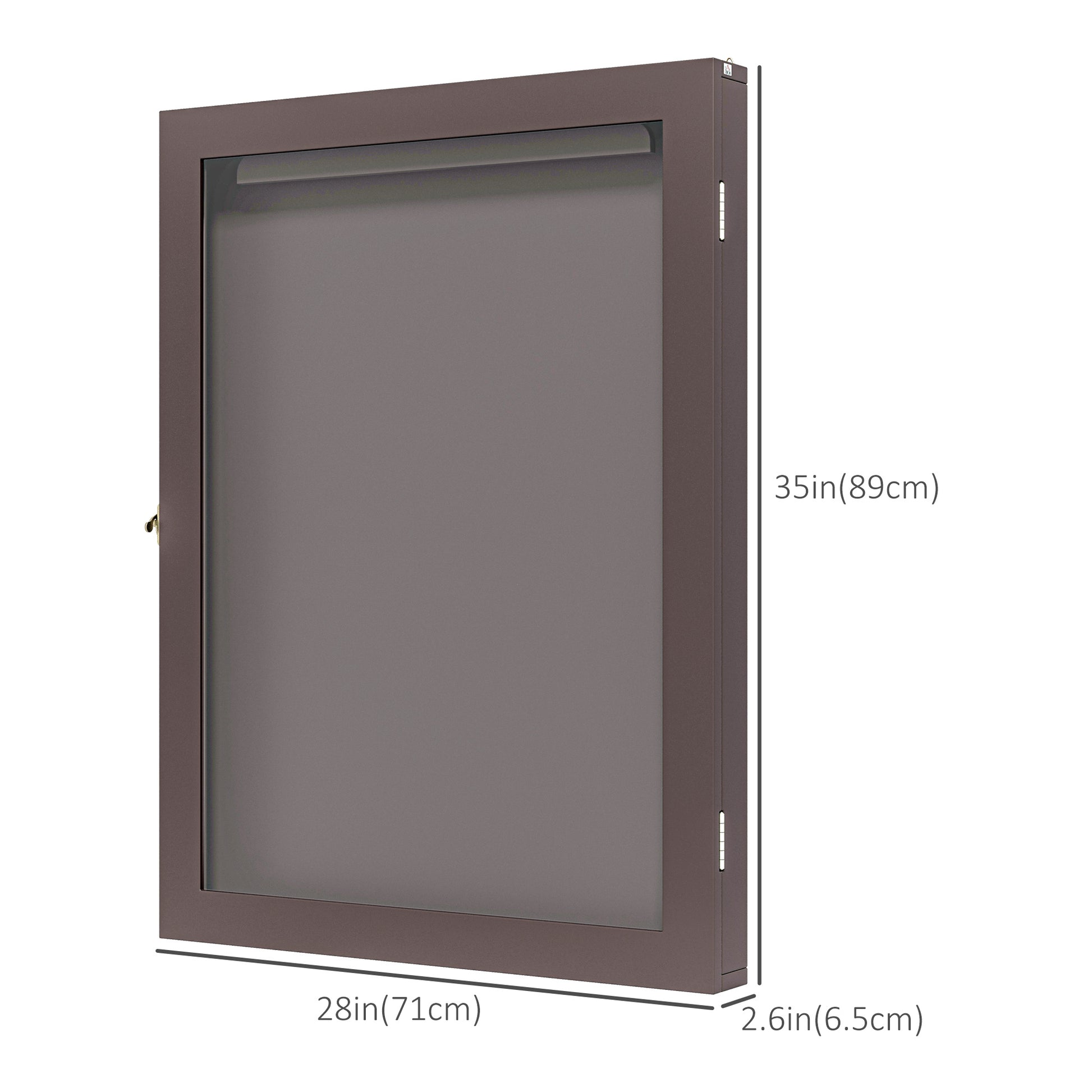 28" X 35" Uv Resistant Sports Jersey Frame Display Case, Brown Black Brown Mdf