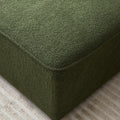 Curved Modular Sectional Sofa For Living Room, Oversized L Shaped Couch With Chaise Lounge Sofa Set, Upholstered Sofa With 3 Back Pillows & 2 Throw Pillow, For Home Office, Green Green Wood Primary Living Space Medium Soft Modern Foam Sherpa 6 Seat