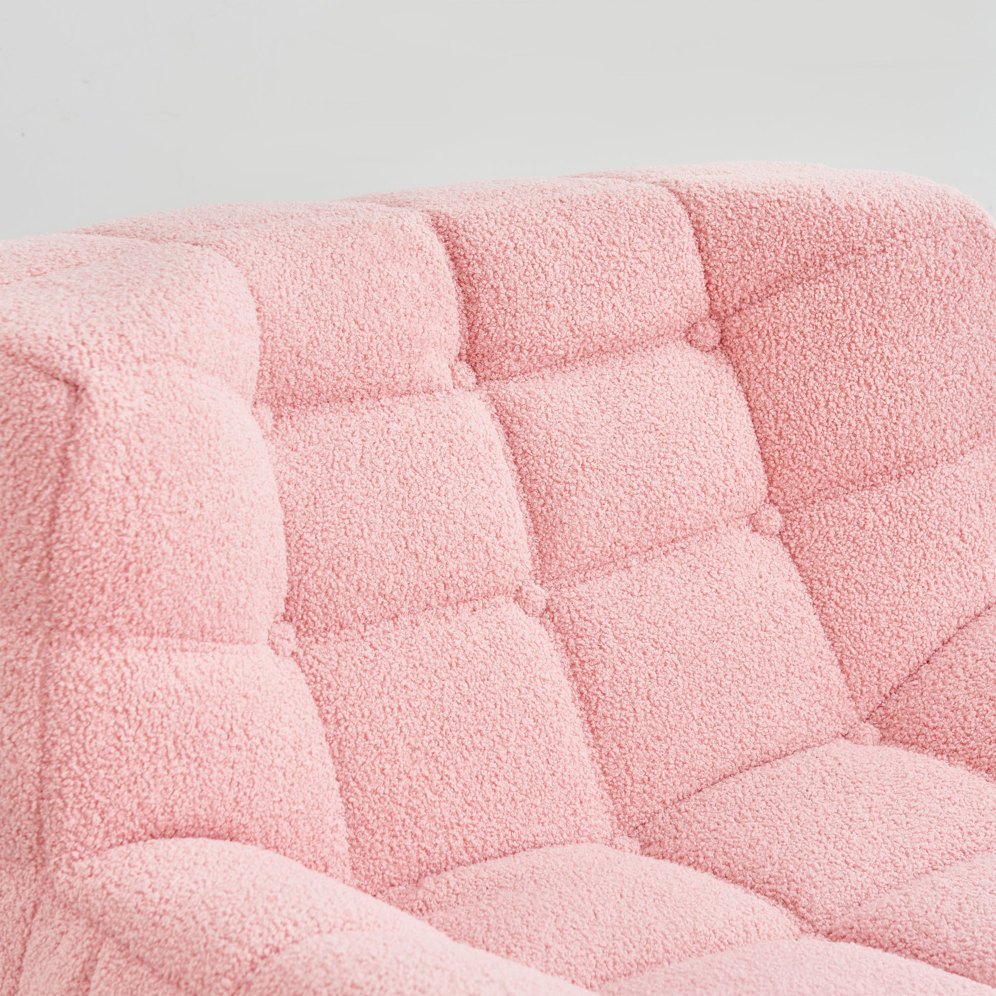 Bean Bag Chair Sofa, Sherpa Beanbag Chair Couch For Adults, Armless Tufted Bean Bag Lounge Soft Comfy Chair For Bedroom, Living Room Or Balcony Pink Pink Foam