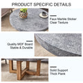 A Modern Retro Circular Coffee Table With A Diameter Of 31.4 Inches, Made Of Mdf Material, Suitable For Living Rooms Grey Mdf