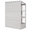 78 Inch Wooden Greenhouse Cold Frame With 4 Independent Skylights And 2 Folding Middle Shelves, Walk In Outdoor Greenhouse, White White Seats 2 Garden & Outdoor Casual Wood