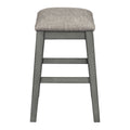 5 Piece Counter Height Dining Table Set With Built In Storage Shelves,Grey Grey Mdf