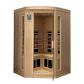 Hemlock Pentagonal Double Opening Glass Sauna Room Natural Wood Solid Wood