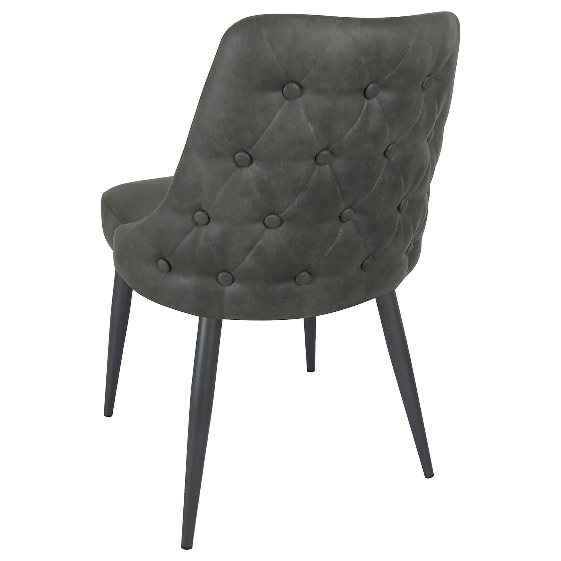 Light Grey Curved Back Side Chair Set Of 2 Solid Grey Dining Room Spot Clean Transitional Side Chair Solid Back Foam Upholstered