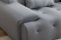 Large Size 2 Seater Sofa, Pure Foam Comfy Sofa Couch, Modern Lounge Sofa For Living Room, Apartment Light Grey Foam Spring 3 Seat