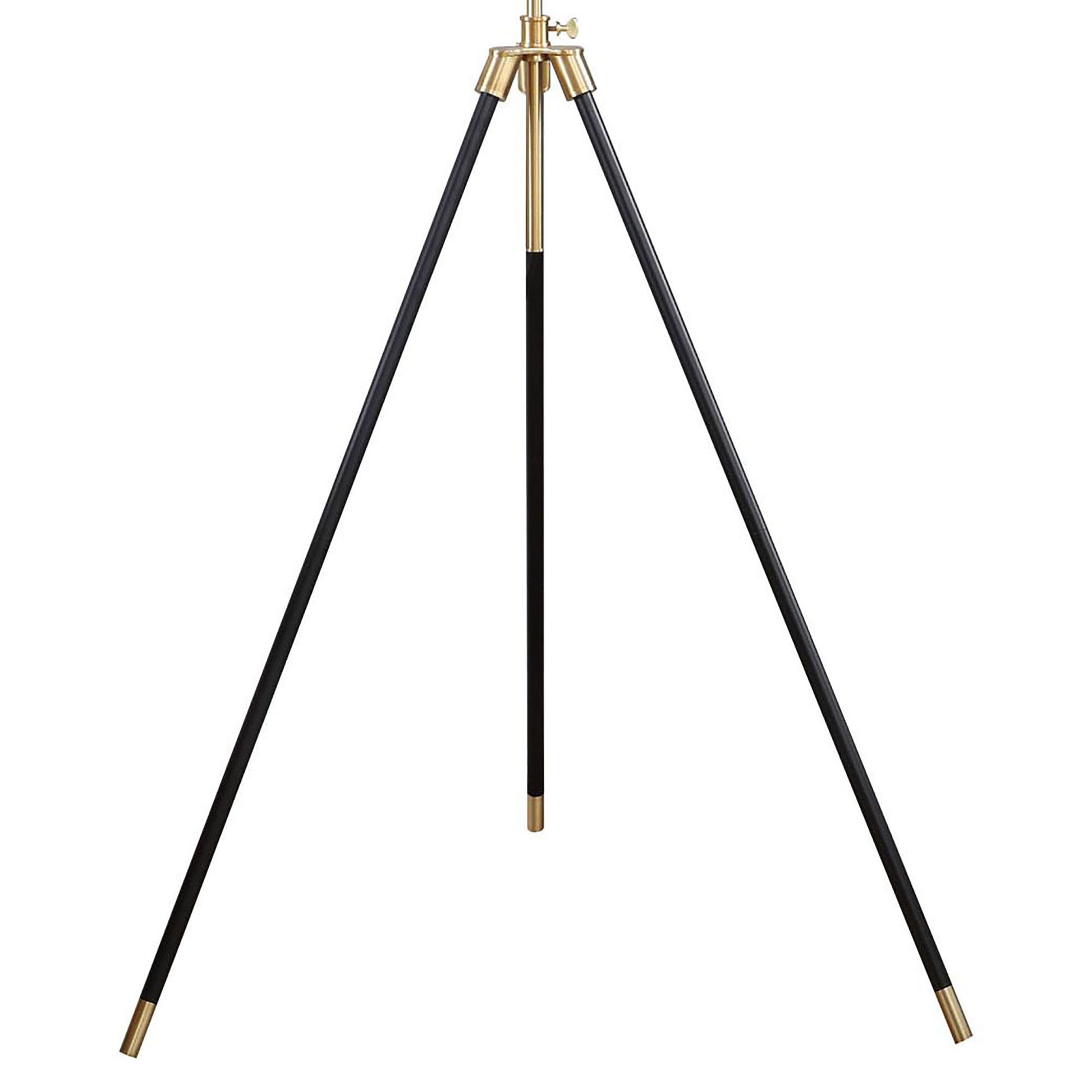 Black And Gold Tripod Drum Shade Floor Lamp Black Table&Floor Lamps Contemporary,Modern Led Living Room Metal