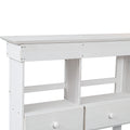 Garden Potting Bench Table, Rustic And Sleek Design With Multiple Drawers And Shelves For Storage, White And Gray White Gray Garden & Outdoor Rustic Wood