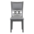 5 Piece Dining Round Table Set With One Faux Marble Top Dining Table And Four Pu Leather Chairs,Grey Grey Mdf
