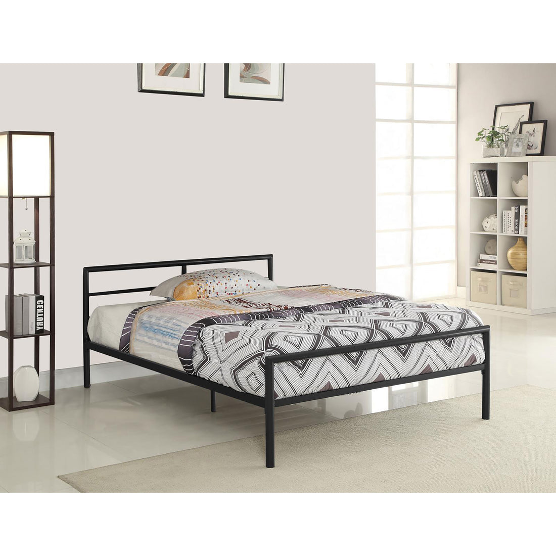 Gunmetal Metal Bed Full Grey Metal Bedroom Contemporary,Modern Kids Metal