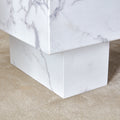 The White Coffee Table Has Patterns. Modern Rectangular Table, Suitable For Living Rooms And Apartments. 43.3