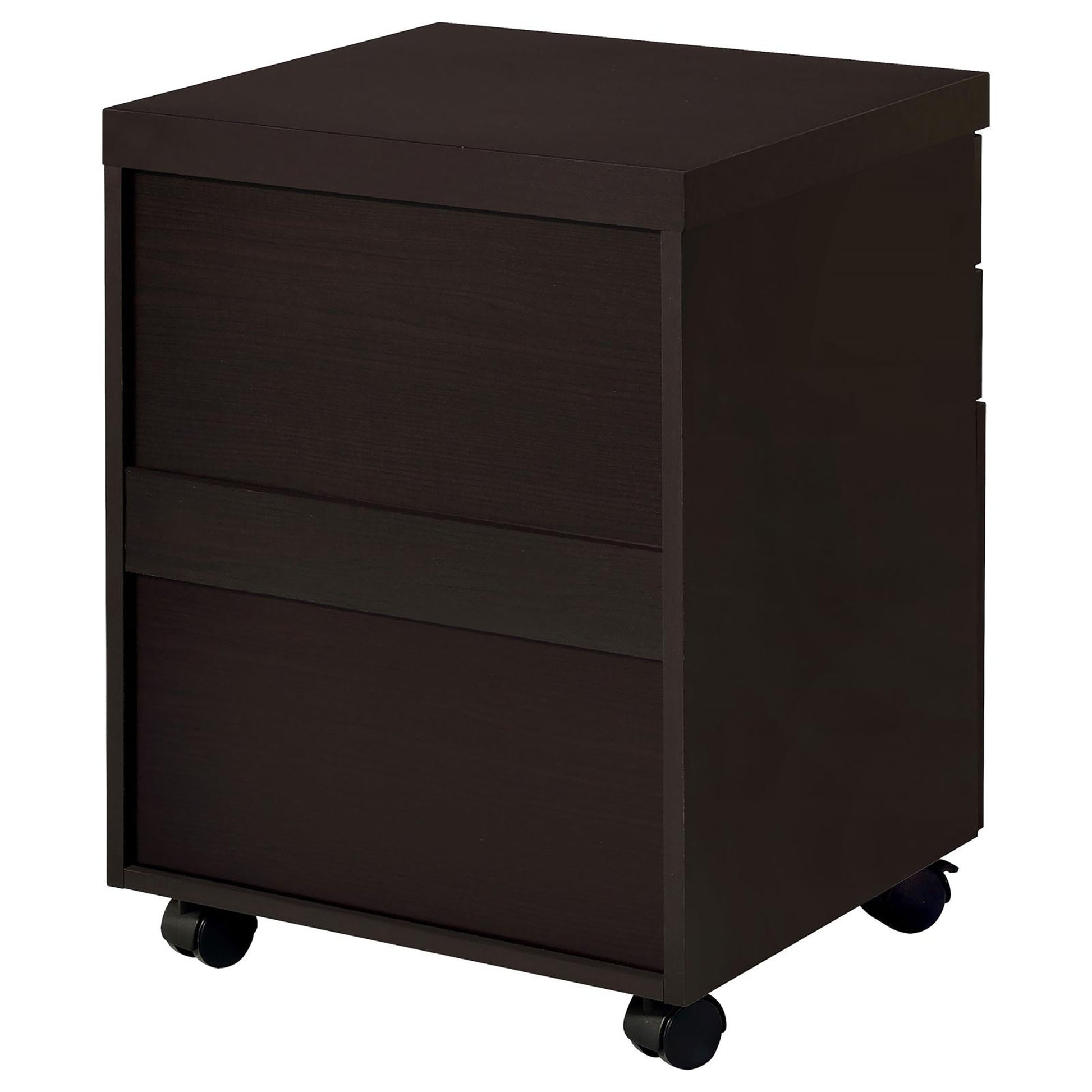 Cappuccino 3 Drawer File Cabinet Filing Cabinets 3 4 Drawers Brown Office Mobile Transitional Wood