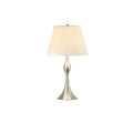 Beige And Brushed Nickel 3 Piece Lamp Set Silver Table&Floor Lamps Contemporary,Modern Living Room Metal