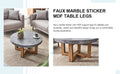 A Modern Retro Circular Coffee Table With A Diameter Of 31.4 Inches, Made Of Mdf Material, Suitable For Living Rooms Grey Mdf