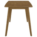 Retro Chestnut Dining Table With Angled Legs Brown Dining Room Mid Century Modern Tabeltop Rubberwood Rectangular Kitchen & Dining Tables Wood