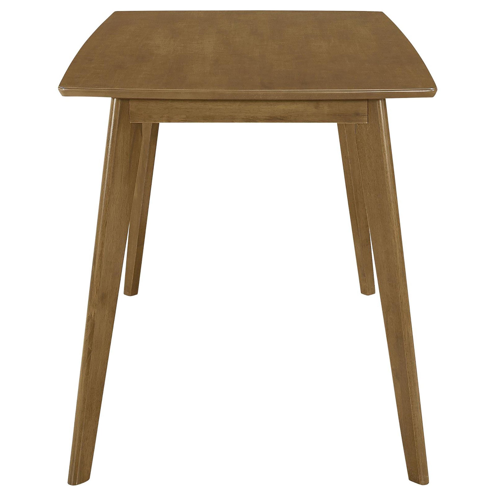 Retro Chestnut Dining Table With Angled Legs Brown Dining Room Mid Century Modern Tabeltop Rubberwood Rectangular Kitchen & Dining Tables Wood
