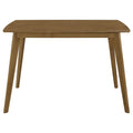 Retro Chestnut Dining Table With Angled Legs Brown Dining Room Mid Century Modern Tabeltop Rubberwood Rectangular Kitchen & Dining Tables Wood