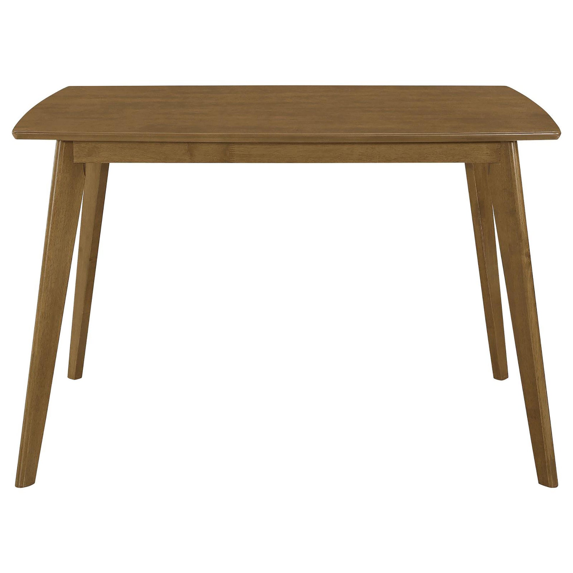 Retro Chestnut Dining Table With Angled Legs Brown Dining Room Mid Century Modern Tabeltop Rubberwood Rectangular Kitchen & Dining Tables Wood