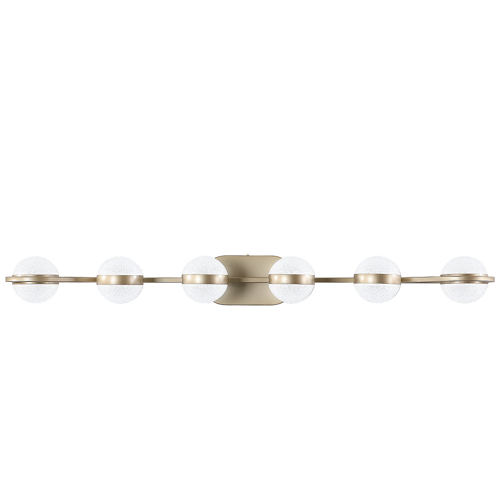 Same As W1340P143676 L2001 G 6 Modern Minimalist Bathroom Vanity Light, Led 6 Bulb Acrylic Shades, Wall Mounted Decorative Lighting Fixture Champagne Gold Golden Iron