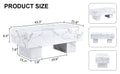 The White Coffee Table Has Patterns. Modern Rectangular Table, Suitable For Living Rooms And Apartments. 43.3