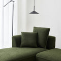 Curved Modular Sectional Sofa For Living Room, Oversized L Shaped Couch With Chaise Lounge Sofa Set, Upholstered Sofa With 3 Back Pillows & 2 Throw Pillow, For Home Office, Green Green Wood Primary Living Space Medium Soft Modern Foam Sherpa 6 Seat