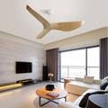 52 Inch Indoor Ceiling Fan No Light With 6 Speed Remote Control 3 Abs Blade Reversible Dc Motor For Home White Abs