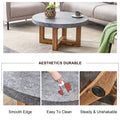 A Modern Retro Circular Coffee Table With A Diameter Of 31.4 Inches, Made Of Mdf Material, Suitable For Living Rooms Grey Mdf