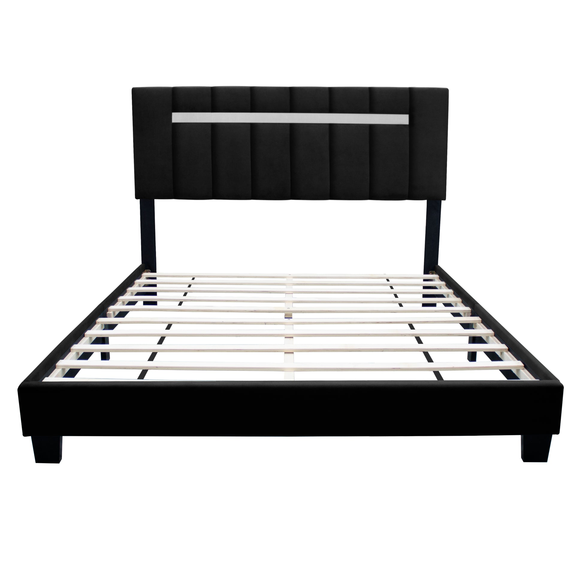 Black Queen Size Adjustable Upholstered Bed Frame Dark Velvet Collection Comfort And Simplicity Box Spring Not Required Queen Black Wood Espresso Bedroom Shabby Chic Rubberwood Adjustable Bedbase Fiber Foam And Polyester Fiber Pad Velvet Upholstered