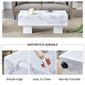 The White Coffee Table Has Patterns. Modern Rectangular Table, Suitable For Living Rooms And Apartments. 43.3
