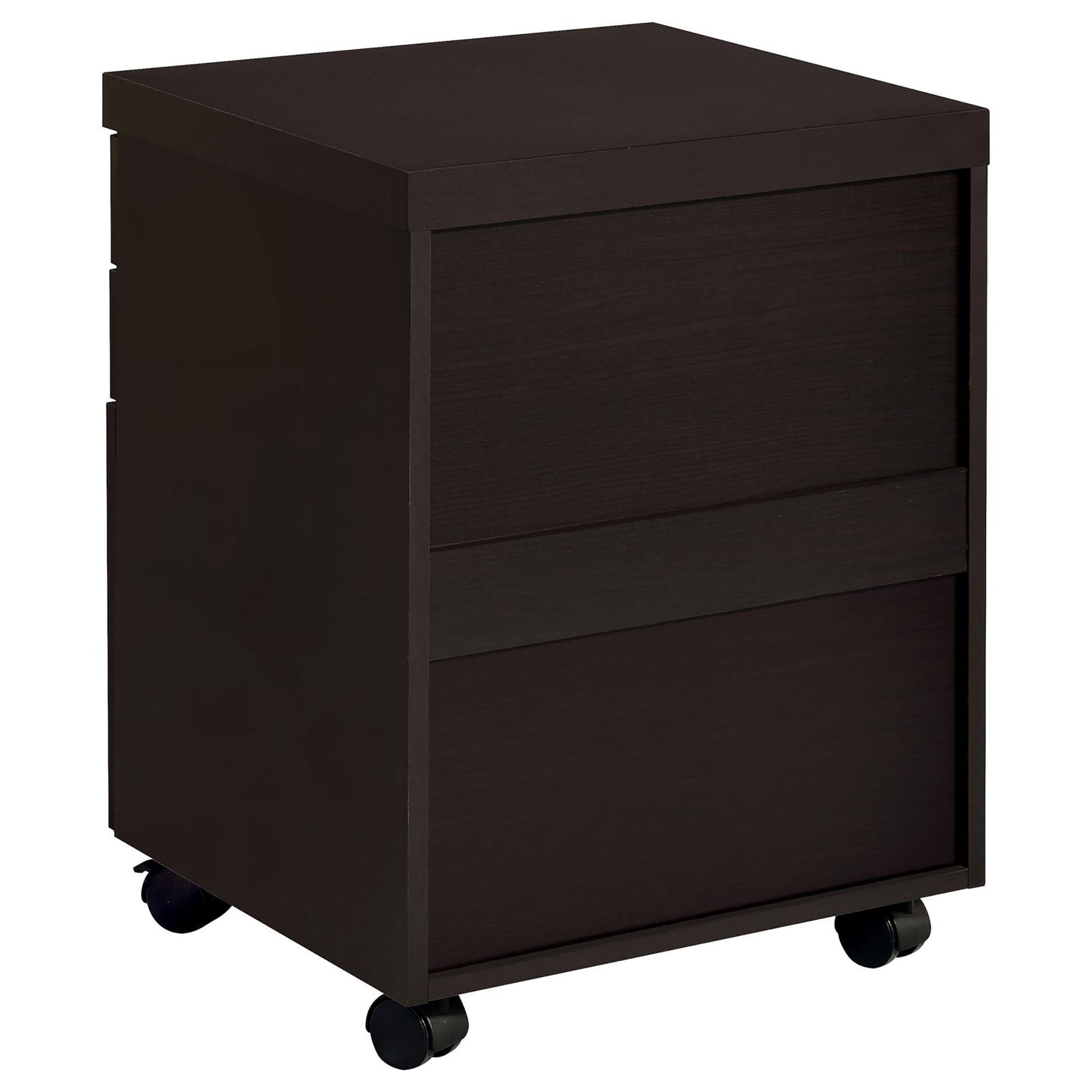 Cappuccino 3 Drawer File Cabinet Filing Cabinets 3 4 Drawers Brown Office Mobile Transitional Wood