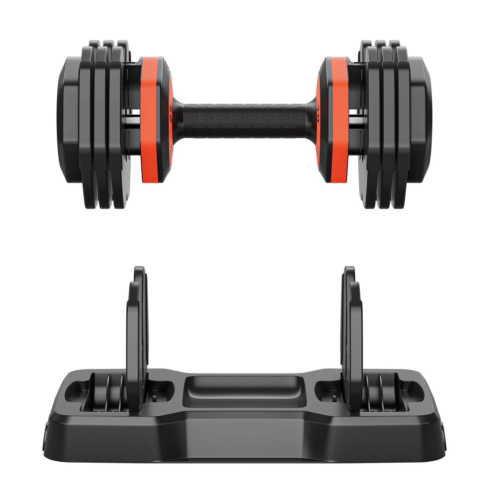 25Lb 5 In 1 Single Free Dumbbell Weight Adjust With Anti Slip Metal Handle, Ideal For Full Body Home Gym Workouts Black Abs Steel Q235