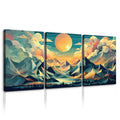 3 Panels Framed Abstract Wood Grain Boho Style Mountain & Forest Canvas Wall Art Decor,3 Pieces Mordern Canvas Decoration Painting For Office,Dining Room,Living Room, Bedroom Decor Ready To Hang Rectangle Framed Multicolor Oversized 41In Canvas Nature