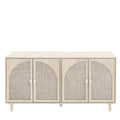 4 Door Cabinet, Suitable For Bedroom, Living Room, Study Natural Mdf