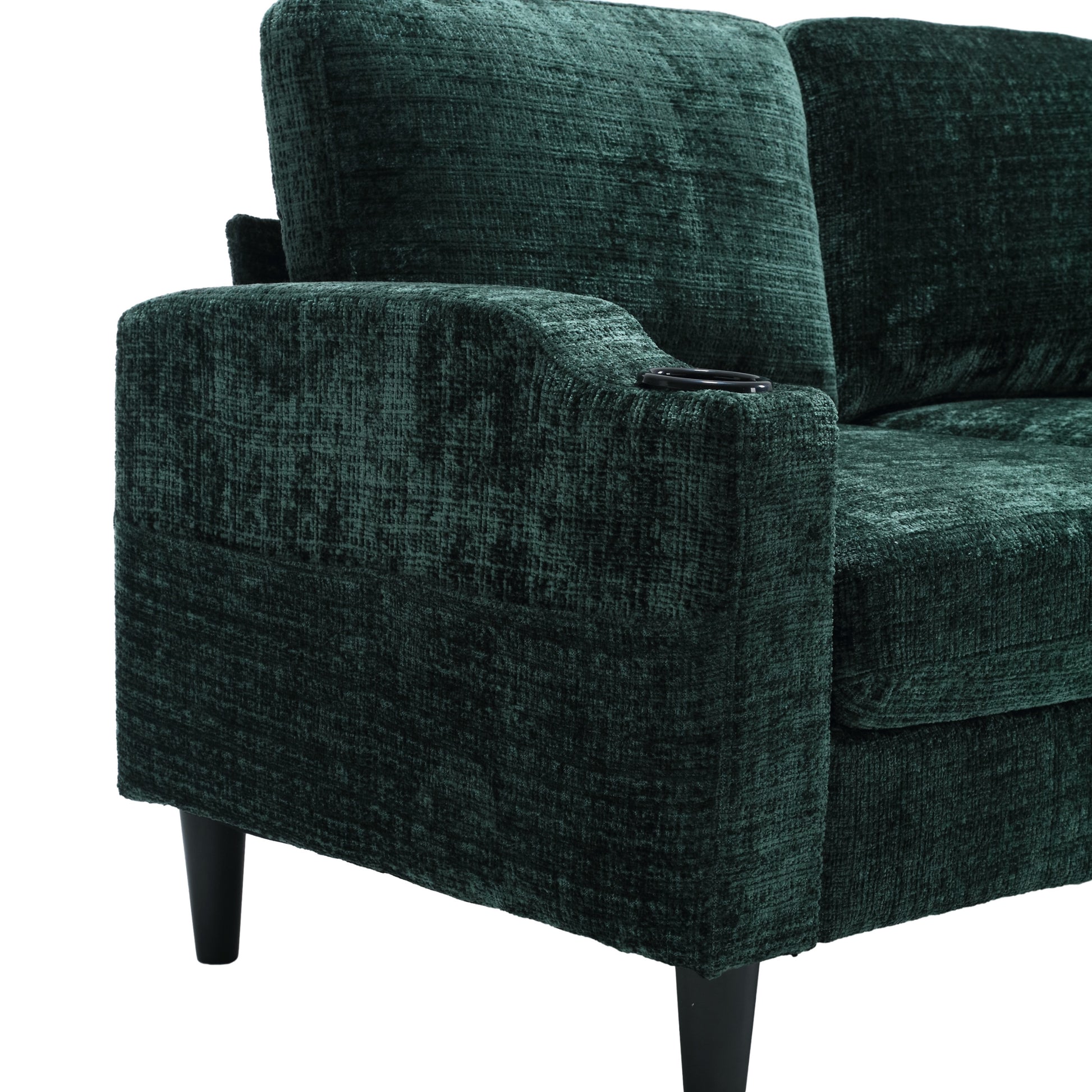 United Storage Sofa Living Room Sofa Cozy Sectional Sofa Emerald Polyester 3 Seat