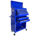 High Capacity Rolling Tool Chest With Wheels And Drawers, 8 Drawer Tool Storage Cabinet Blue Navy Blue Steel