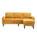 United Storage Sofa Living Room Sofa Cozy Sectional Sofa Yellow Polyester 3 Seat