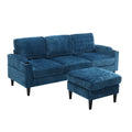 United Storage Sofa Living Room Sofa Cozy Sectional Sofa Teal Polyester 3 Seat