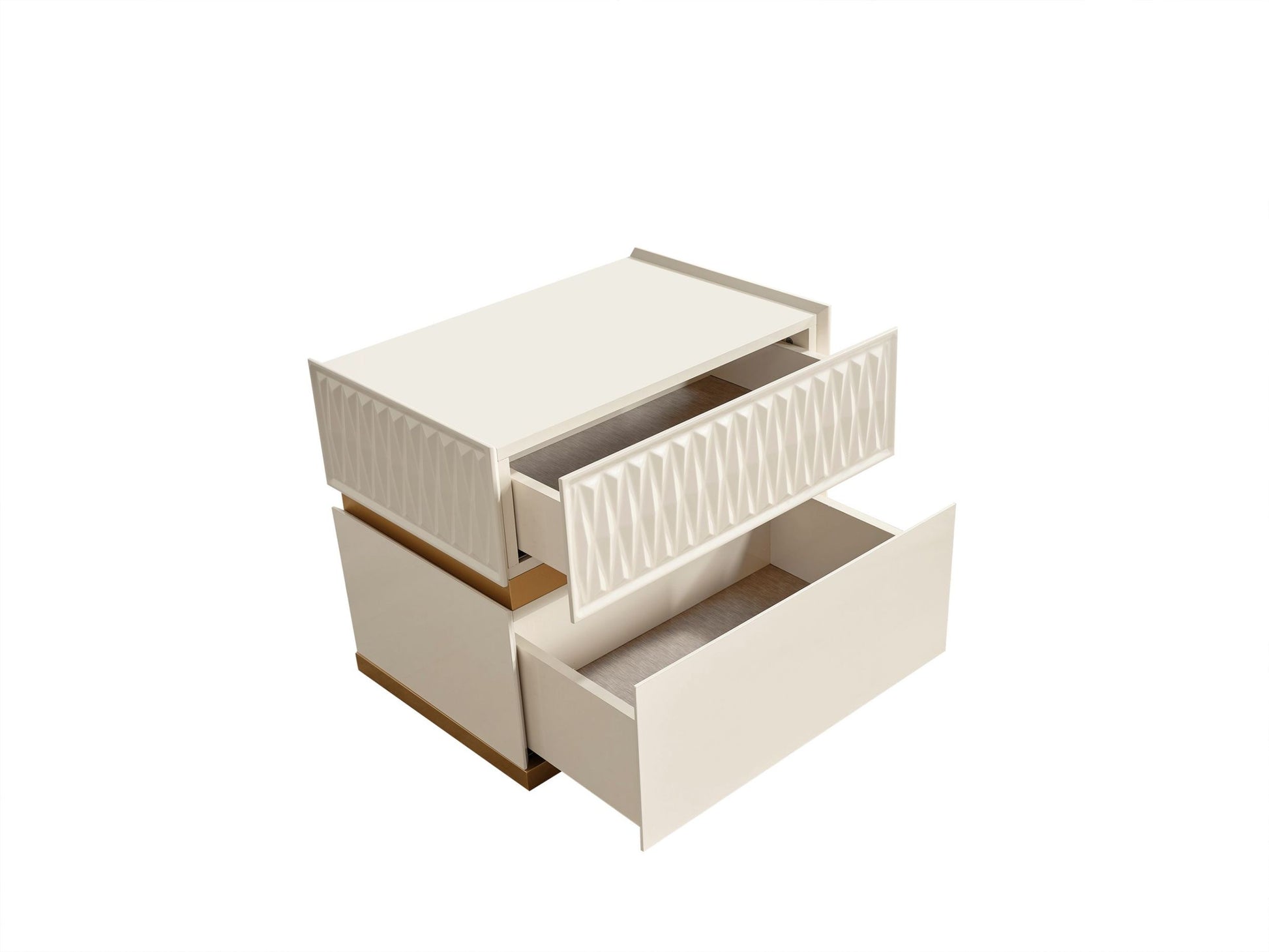 Delfano Modern Style 5 Pc Queen Bedroom Set Made With Wood In Beige Box Spring Not Required Queen Beige Wood 5 Piece Set Bedroom Bed Included,Chest Included,Dresser Included,Mirror Included,Nightstand Included Contemporary,Modern Solid Wood Mdf Velvet