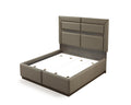 Dunhill Modern Style King Bed Made With Wood In Brown Box Spring Not Required King Brown Wood Brown Bedroom Modern Slat Beds Solid Wood Mdf Wood