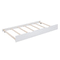 Wood Twin Size House Bed With Trundle And Storage, White Box Spring Not Required Twin White Wood Bedroom Bed Frame Solid Wood Mdf