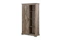 Tall Storage Cabinet Barn Door Storage Country Wood Rustic Farmhouse Pantry Cupboard Sliding Door Kitchen Organizer Furniture Home Drawer Shelves 39.37*15.75*74.4 Gray Wash Gray Wash Mdf