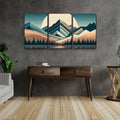 3 Panels Framed Abstract Wood Grain Boho Style Mountain & Forest Canvas Wall Art Decor,3 Pieces Mordern Canvas Decoration Painting For Office,Dining Room,Living Room, Bedroom Decor Ready To Hang Rectangle Framed Multicolor Oversized 41In Canvas Nature