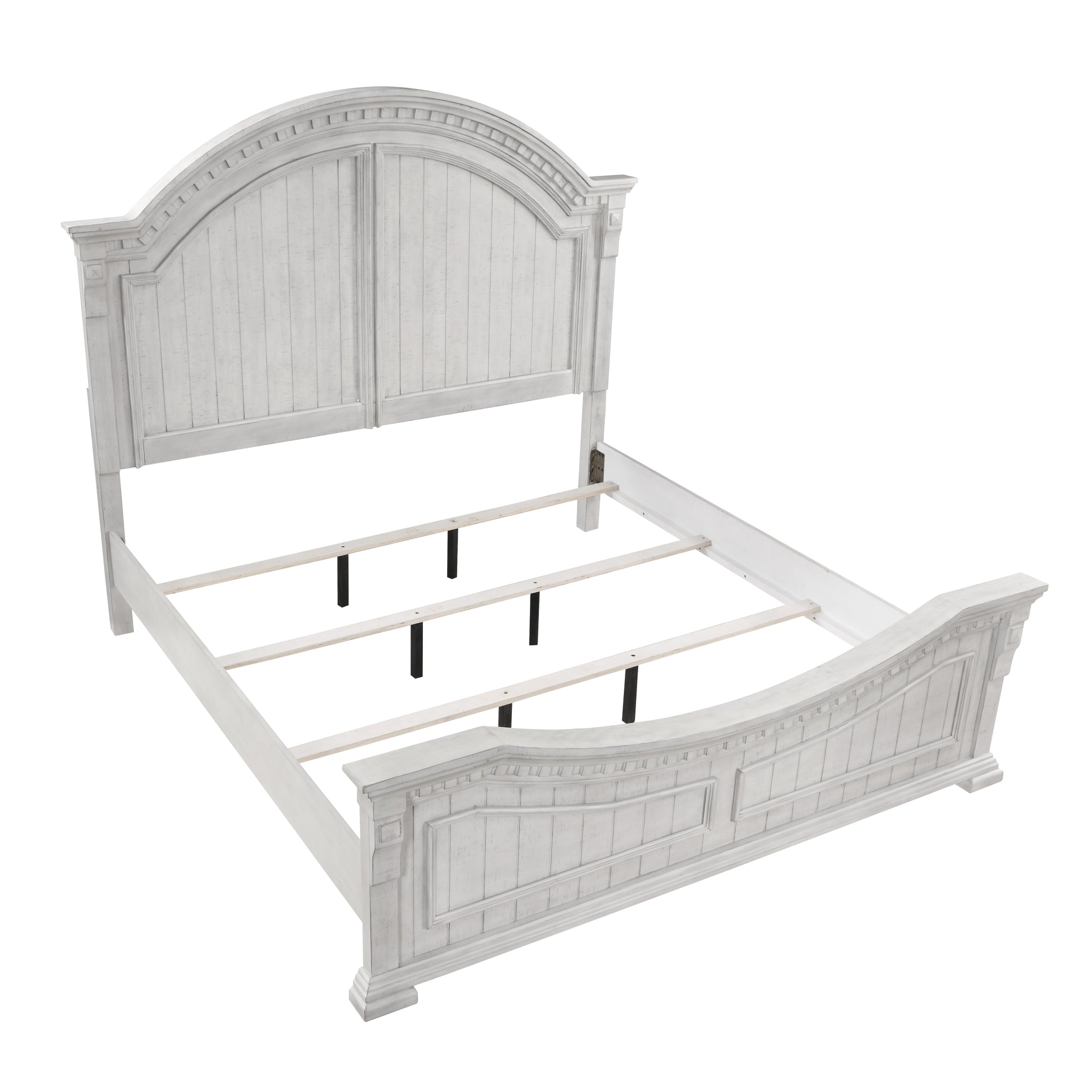 Transitional Style 5 Pc Queen Bedroom Set Made With Wood In Antique White Box Spring Required Queen Antique White Wood 5 Piece Set Bedroom Bed Included,Chest Included,Dresser Included,Mirror