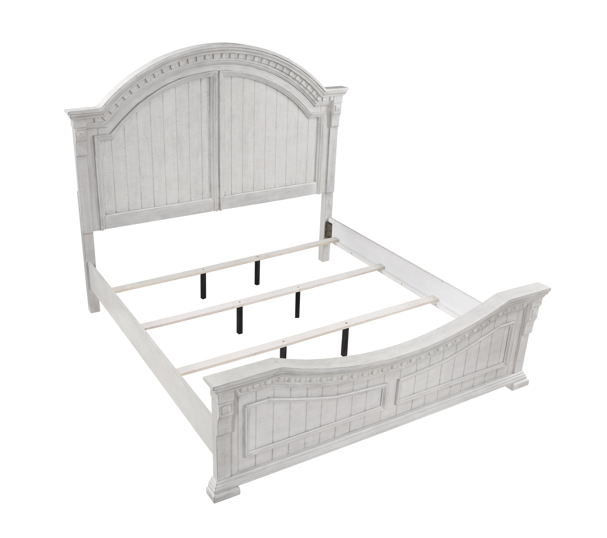 Transitional Style 5 Pc Queen Bedroom Set Made With Wood In Antique White Box Spring Required Queen Antique White Wood 5 Piece Set Bedroom Bed Included,Chest Included,Dresser Included,Mirror