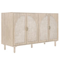 4 Door Cabinet, Suitable For Bedroom, Living Room, Study Natural Mdf