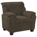 Brown Pillow Top Arm Chair Brown Primary Living Space Traditional Foam Upholstered