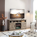 Farmhouse Barn Door Tv Media Stand Modern Entertainment Console For Tv Up To 65