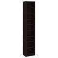 Cappuccino Rectangular Bookcase 8 Or More Brown Standard Horizontal Office Closed Back Wood Transitional Adjustable Shelves Wood